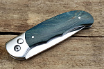 Выкидной нож &amp;quot;Рысь&amp;quot;: сталь - Bohler М390; рукоять - карельская береза