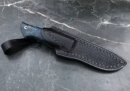 Нож "Сибиряк": сталь - Bohler s390; рукоять - карельская береза - нейзильбер - формовочные ножны