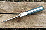 Выкидной нож &amp;quot;Рысь&amp;quot;: сталь - Bohler М390; рукоять - карельская береза